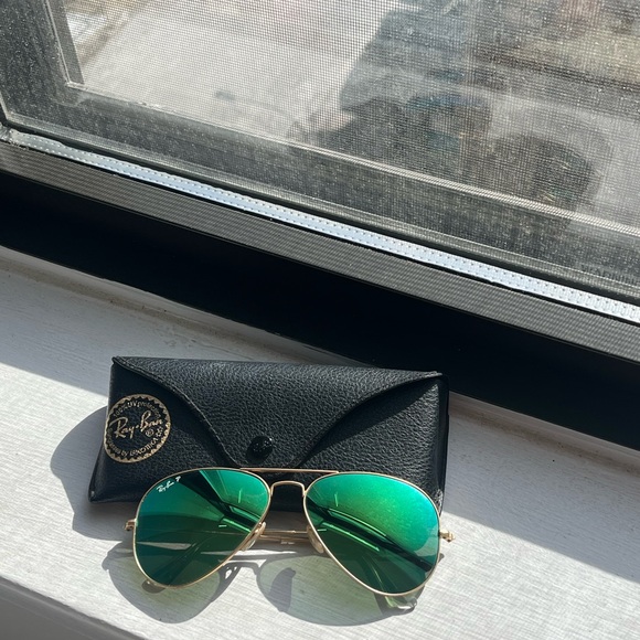Authentic aviator flash Ray Ban sunglasses main image 4